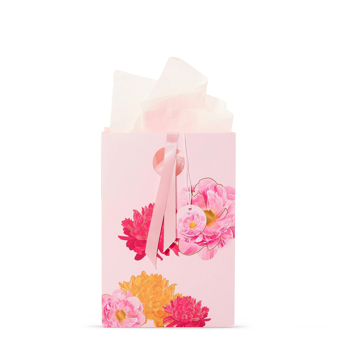 Pink Peony Floral Gift Bag ph8gh