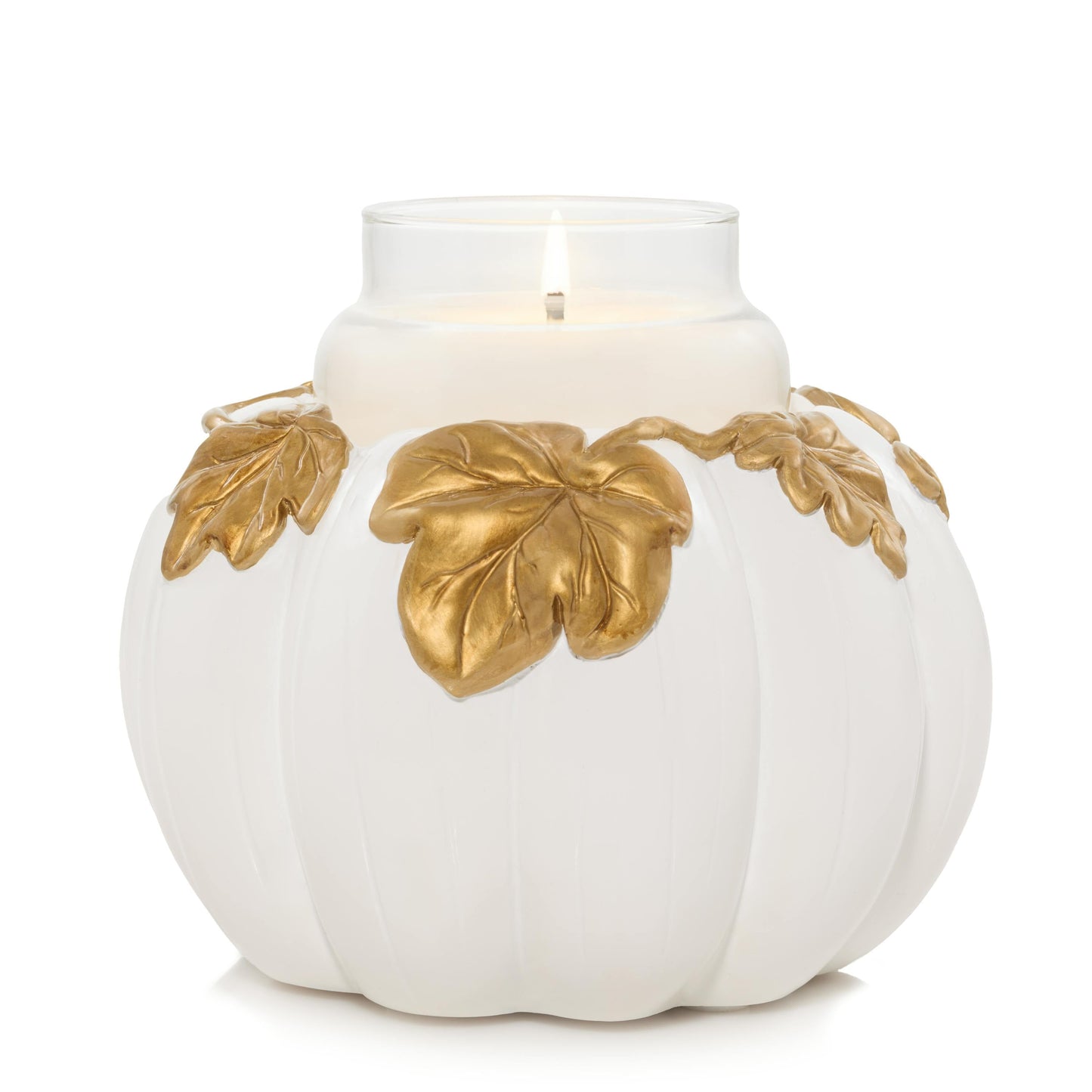 White Pumpkin Resin Holder a2a5d
