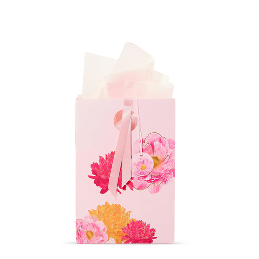 Pink Peony Floral Gift Bag ph8gh
