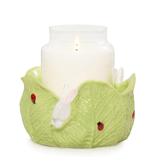 Ceramic Easter Bunny Jar Candle Holder bvdp3